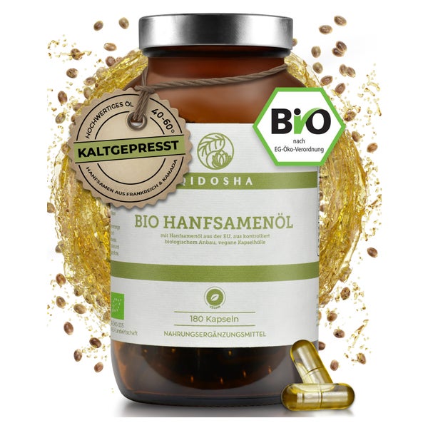 QIDOSHA Bio Hanfsamenöl (vegan) 180 St