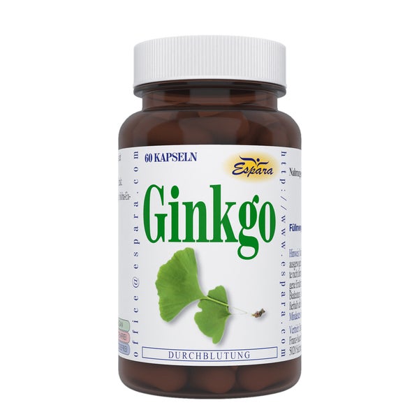 Espara Ginkgo Kapseln - Nahrungsergänzung mit Ginkgo biloba-Extrakt