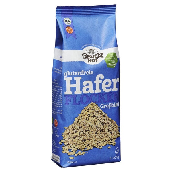 Bauckhof - Haferflocken Großblatt glutenfrei 475 g