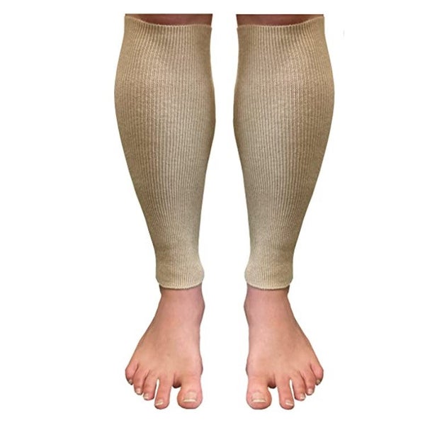 wobera ANGORA Wadenwärmer 45% Angora (Gr. L/XL, beige) 1 Set