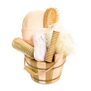 Croll & Denecke Wellness Geschenkset 6-teilig im Holzbottich mit Kordel 6 St