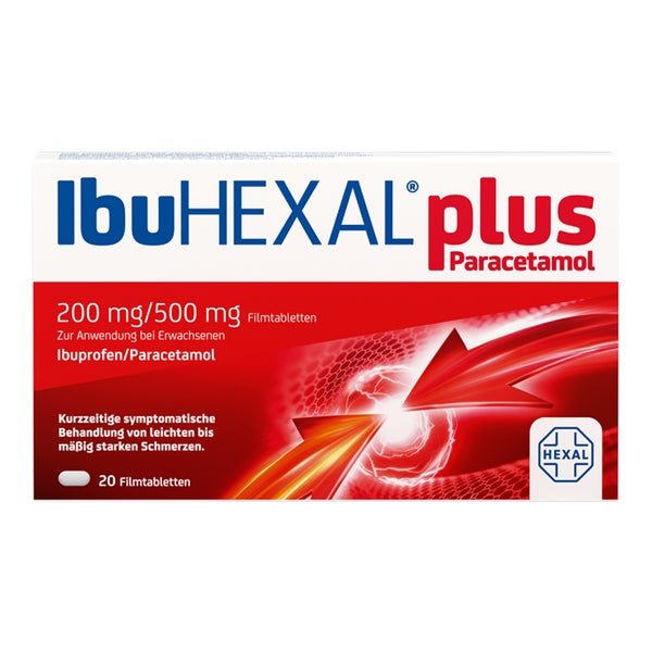 IbuHEXAL plus Paracetamol 200 mg/500 mg Filmtabletten 20 St