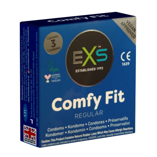 «Comfy Fit» Regular, bequeme Kondome mit 65mm-Kopfteil (3 Kondome) 3 St