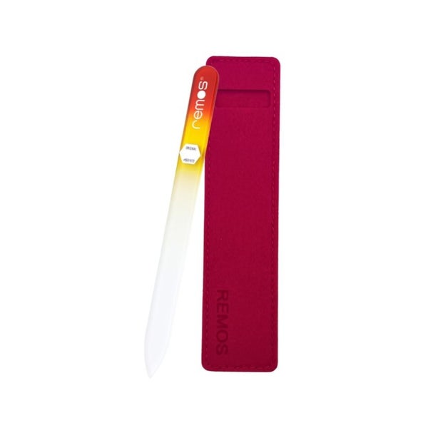 Glasnagelfeile 14 cm beidseitig rot-orange 1 St