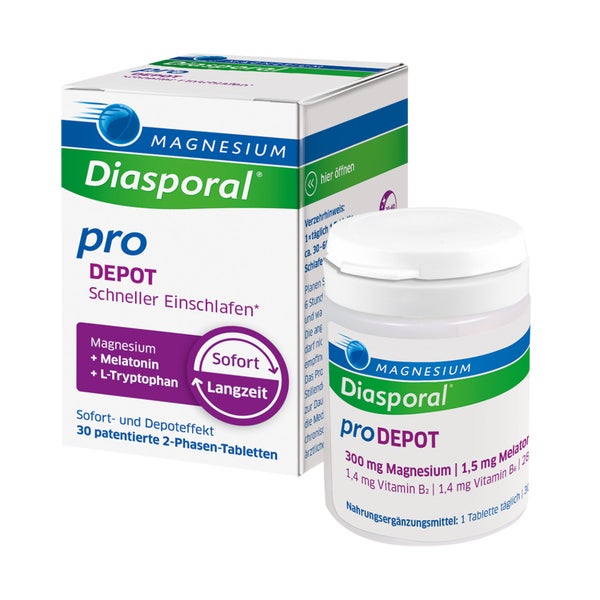 Magnesium Diasporal Pro Depot Schneller Einschlaf. 30 St