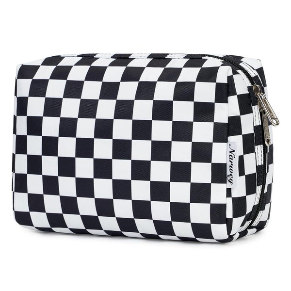 Kosmetiktasche Damen Schminktasche Kulturbeutel Gitter Schwa 1 St