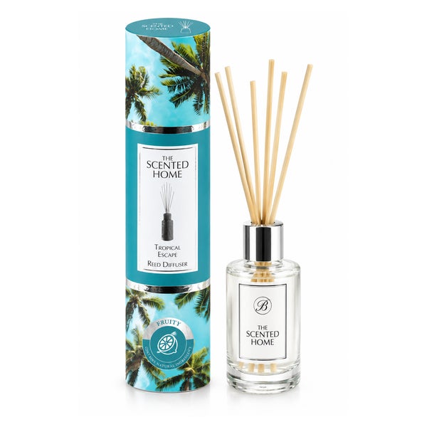 The Scented Home Raumduft Tropical Escape Duftdiffuser mit Rattanstäbchen 150 ml