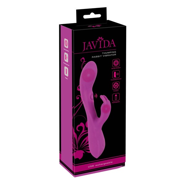 JAVIDA - Rabbitvibrator mit Klopf-Funktion 1 St