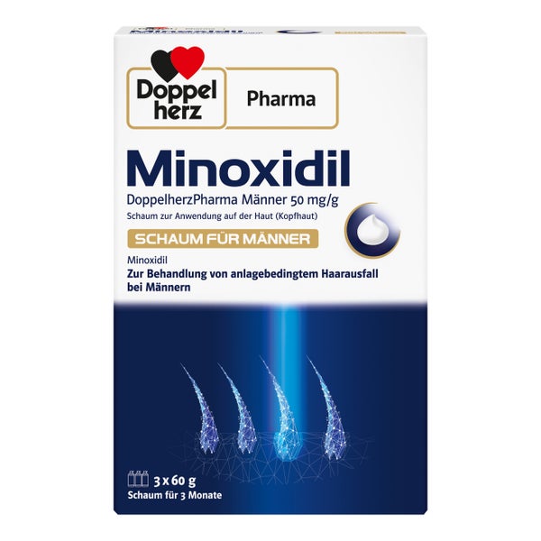 Minoxidil Doppelherzpharma Männer 50 Mg/g Schaum 3X60 g