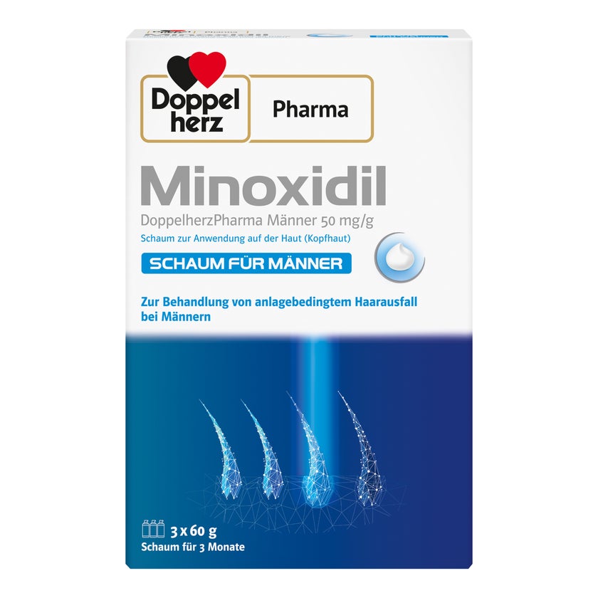 Minoxidil Doppelherzpharma Männer 50 Mg/g Schaum 3X60 g