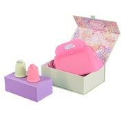 Produktabbildung: Menstruationstassen 2er Set, Hellgrün/Rosa – komfortabel (2 Stück) 2 St