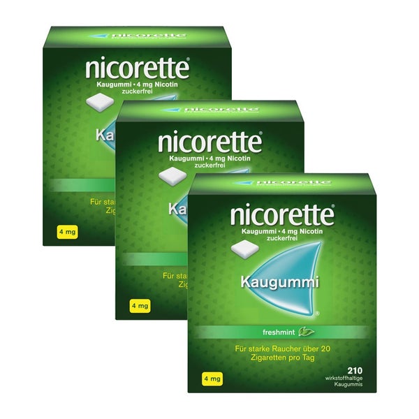 nicorette® Kaugummi 4 mg Dreierpack 3X210 St