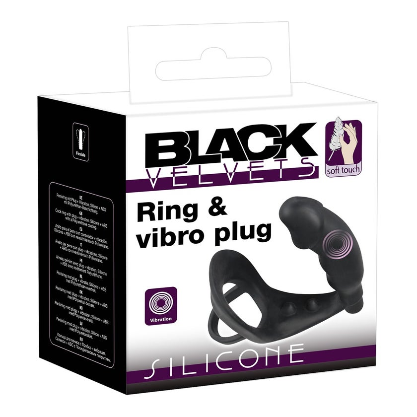 Black Velvets - Vibro-Penisring mit Plug - P-Stimulation 1 St günstig  kaufen