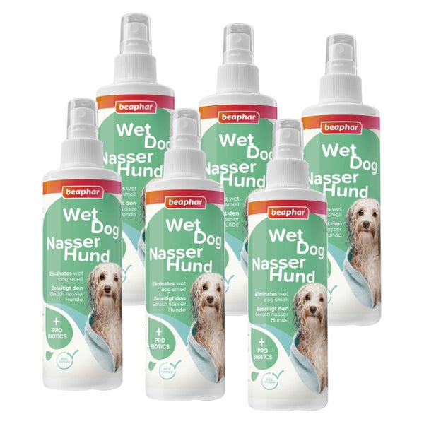 Beaphar Nasser Hund Spray 6x 250 ml - neutralisiert den Geruch von Hunden 1 St