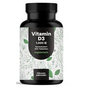Vitamin D3 1000 IE - 400 Tabletten - Bloom Naturals 400 St