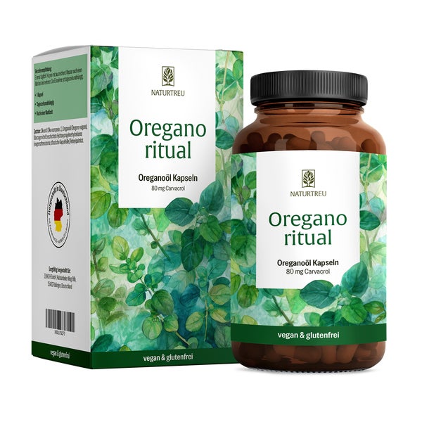 Carvacrol aus Oreganoöl + Vitamin A für das Immunsystem OREGANORITUAL 120 vegane Kapseln NATURTREU®  g