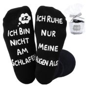 Belillpipi Lustige Socken "Ich ruhe nur meine Augen aus" - Geschenk für Männer
