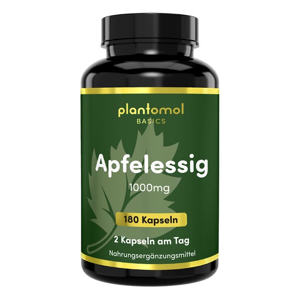 plantomol® - Apfelessig Kapseln - 1000mg Apfelessig pro Tag
