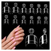 Nägeltips 240 Set 12 Größen Acryl Oval Maniküre Rund 1 St