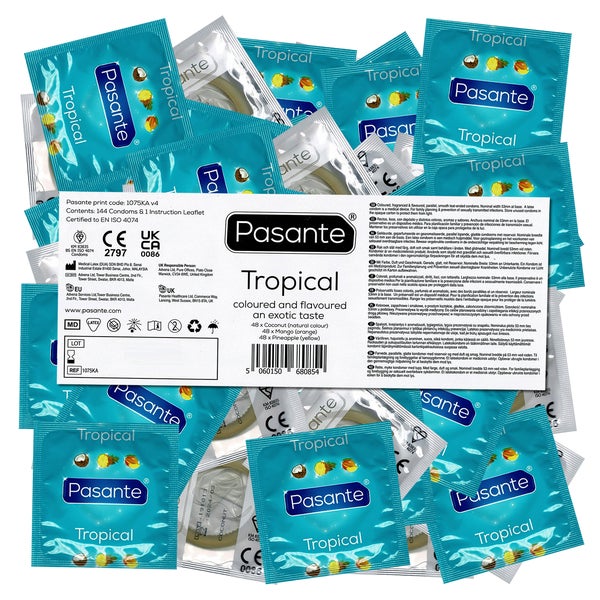 Tropical Flavours aromatisiert bunt 144 Kondome (144 Kondome) 144 St