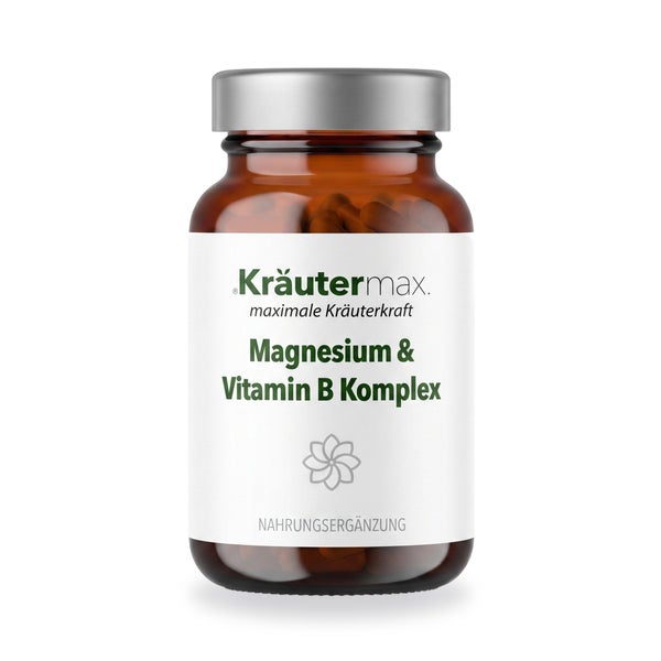 Kräutermax Magnesium mit Vitamin B Komplex Kapseln 60 St