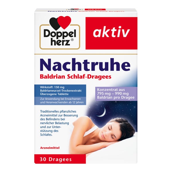 Doppelherz Nachtruhe Baldrian Schlaf-dragees 30 St