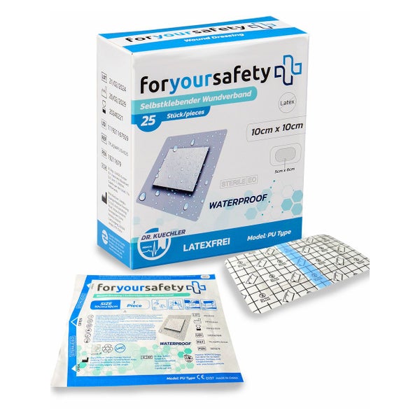Dr. Kuechler Medical® Wundpflaster 10x10 cm wasserfest 25 St