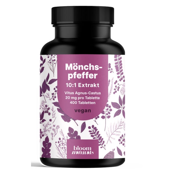 Mönchspfeffer 20mg - 400 Tabletten - Bloom Naturals 400 St
