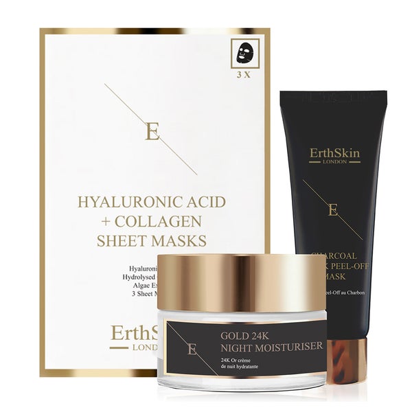 Anti-Falten-Feuchtigkeitscreme Für Die Nacht + Gesichtsmaske + Kollagenmaske Set 1 St