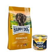Happy Dog Sensible Piemonte + Happy Dog Snack Drink Hähnchen 10 kg
