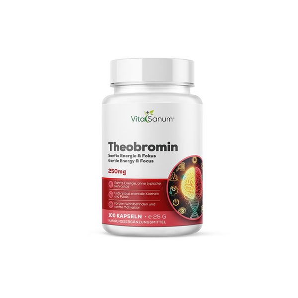VitaSanum® – Theobromin – 500 mg Tagesportion – 100 vegane Kapseln 100 St