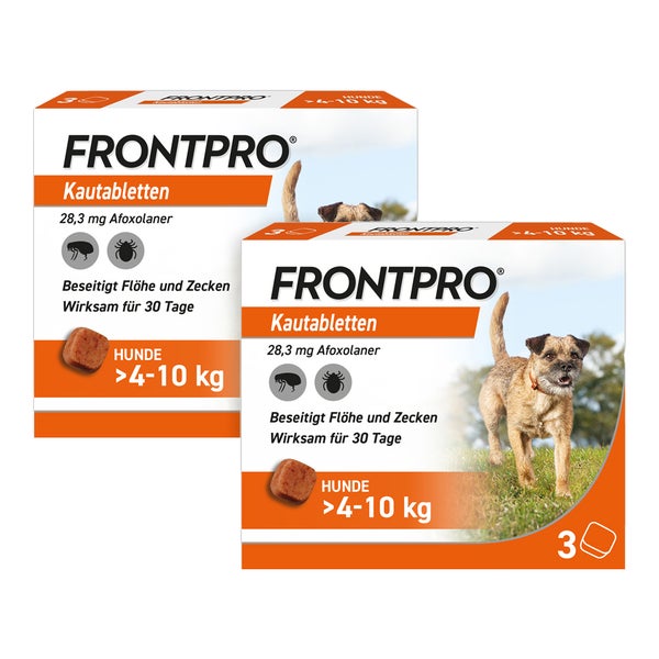 FRONTPRO Hund 28mg S >4-10 KG 2X3 St