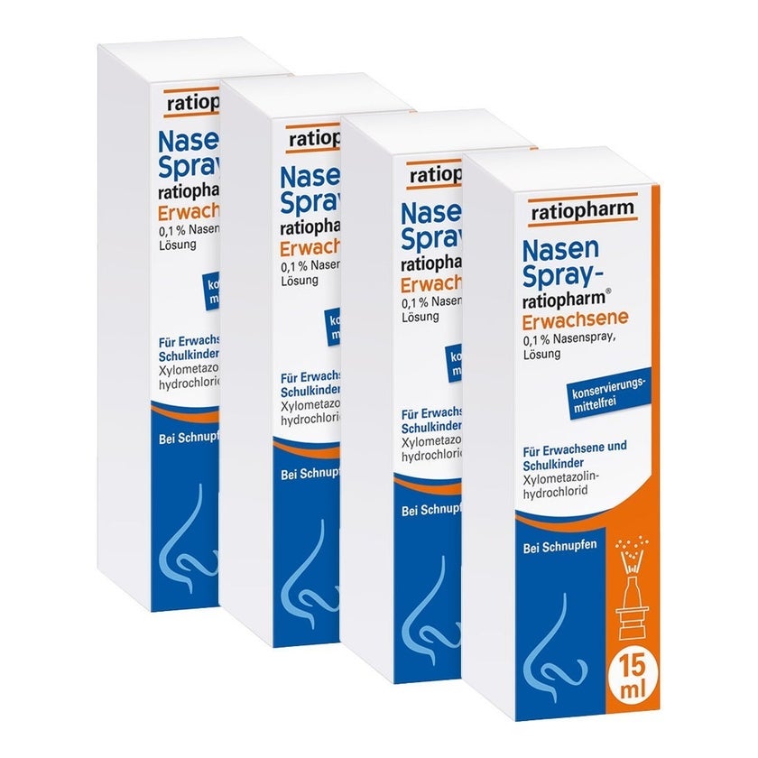 Nasenspray-ratiopharm Erwachsene Viererpack 4X15 ml