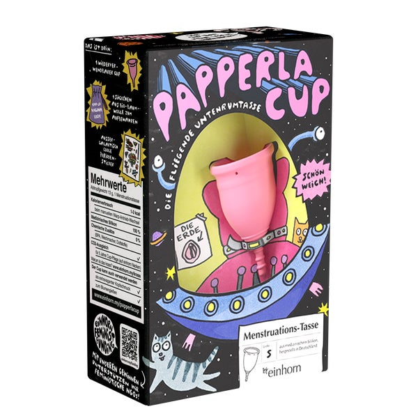 «PapperlaCup» (Größe S) rosa Menstruationstasse aus Silikon (1 Stück) 1 St