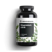Premium Magnesiumcitrat – 180 Kapseln – Hochdosiert: 2320mg (davon 360mg elementares Magnesium) pro Tagesdosis – Ohne Zusätze – vegan, laborgeprüft und in Deutschland produziert 180 St
