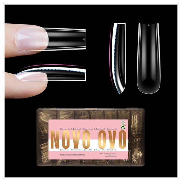 Nageltips Ballerina Square L Sculpted Thick Square Nail Tips 1 St