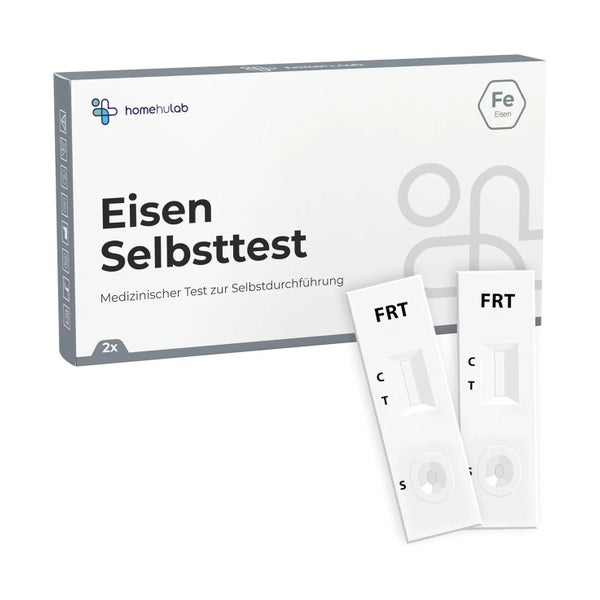 Homehulab 2x Eisenmangel Schnelltest – Selbsttest für Zuhause 2 St
