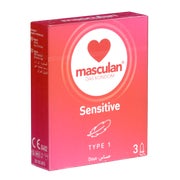 Produktabbildung: «Typ 1 Sensitive» rosa, 53 mm, extra dünn, silikonbefeuchtet (3 Kondome) 3 St