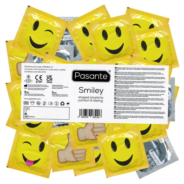 Smiley Motivkondome 54mm 144 Stück (144 Kondome) 144 St