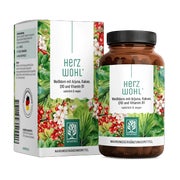 Produktabbildung: Weißdorn mit Arjuna, Kakao, Q10 & Vitamin B1 - HERZWOHL - 60 vegane Kapseln - NATURTREU® 60 St