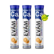 Calcium 800mg + Vitamin C Brausetabletten Knochen 3er Pack 60 St