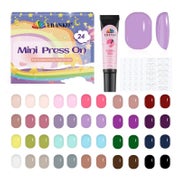 Falsche Nägel Kinder Kurz Glänzend Acryl 576 24 Farben 576P 1 St