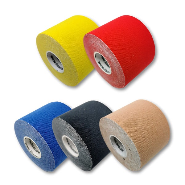 LisaCare Kinesiologie Tape - Farbmix 1 - 5cm x 5m 5 St