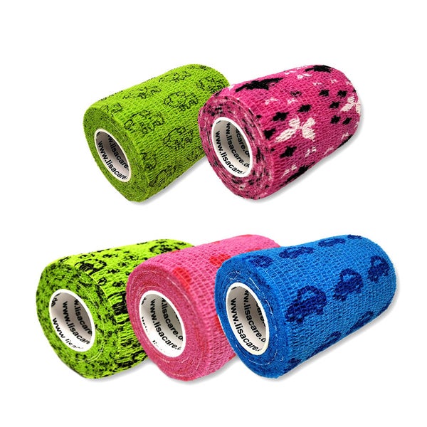 LisaCare Kinder Bandagen 7,5cm x 4,5m - Motivmix 5 St