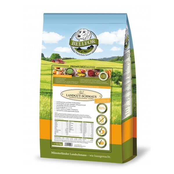 Bellfor Trockenfutter mit Insekten Landgut-Schmaus 7,5 kg 7500 g
