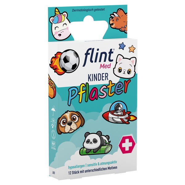 Flint Med Kinder Pflaster 13x22mm Hypoallerg.sens. 12 St