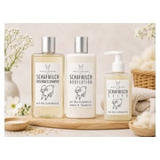 Haslinger Schafmilch Pflegeset – Duschbad & Shampoo, Bodylotion und Flüssigseife 650 ml