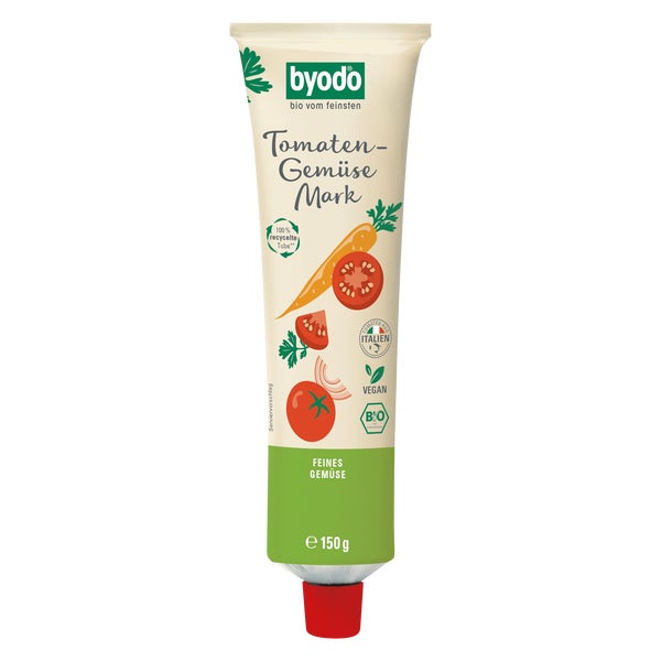 Byodo Tomaten-Gemüse Mark Doppelfrucht in der Tube 200 g