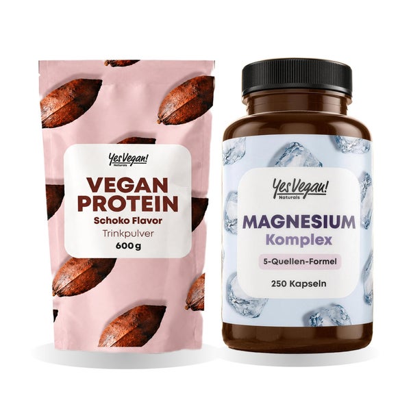 Active-Routine Set: Proteinpulver vegan + Magnesium + Shaker 2 St