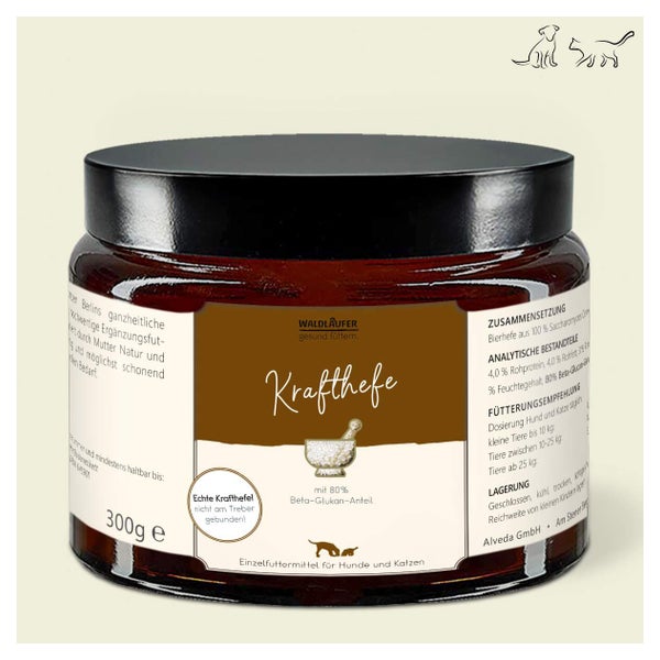 Krafthefe mit 80% Beta-Glukan-Anteil - Tiegel 300g 0.3 kg